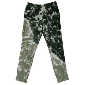 Champion Life Fleece Sweatpants Mens XL Green All Around Tie Dyed Logo Pockets